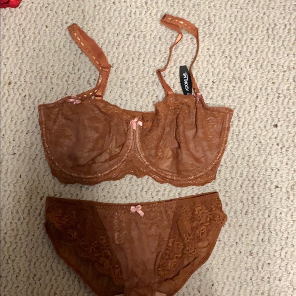 Lace bra and panty set